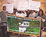 LVEJO Youth and Staff protesting against CTA cuts