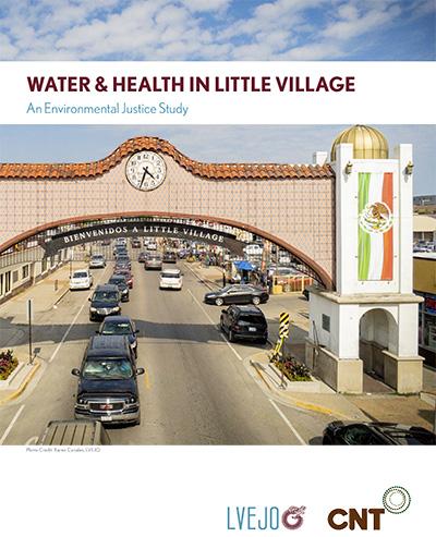 LVEJO and CNT are collaborating on a study to better understand the impacts of drinking water, urban flooding and COVID-19 on Chicago’s Little Village neighborhood. The co-written report highlights the disparity in environmental and health burdens experienced by Little Village, and provides policy recommendations developed by LVEJO.